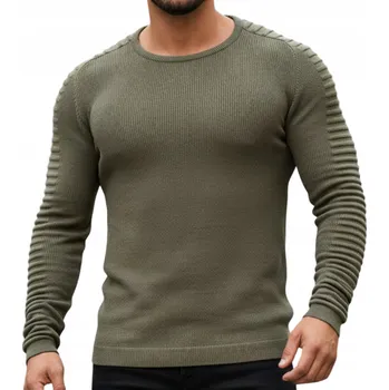 Pánský svetr DStreet svetr WX1606 zelený kulatý velikost XL