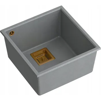 Granitový dřez Jednokomorový granitový dřez Quadron DAVID 40, šedý