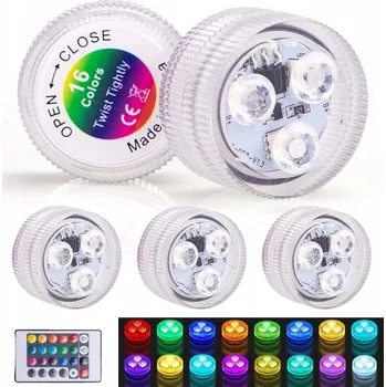 Bazénové osvětlení OSVĚTLENÍ BAZÉNU ZAHRADNÍ LAMPY BAZÉNOVÉ 5 KUSŮ PODVODNÍ + DÁLKOVÉ OVLÁDÁNÍ