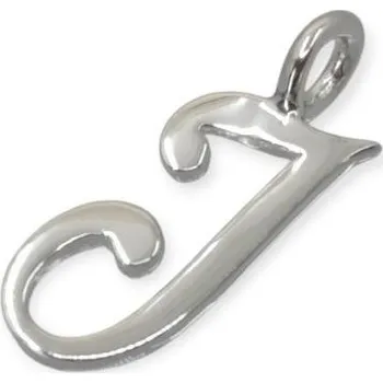 Přívěsek Stříbrný přívěsek písmeno J rhodiovaný Ag 925 písmeno J • iniciála • osobní šperk • rhodiovaný