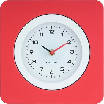 Hodiny Karlsson, Nástěnné hodiny New Vintage, světle červené - Formadore
