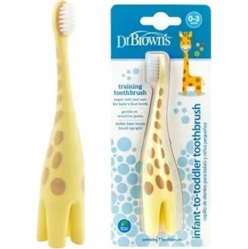 Zubní kartáček Kartáček Dr Brown's 0-3 let, žirafka