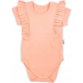 Dívčí body s krátkým rukávem v lososové barvě, Nicol vel. 98