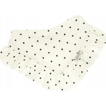 Šátek Dívčí šátek s černými puntíky krémový Nicol, vel. 56/62