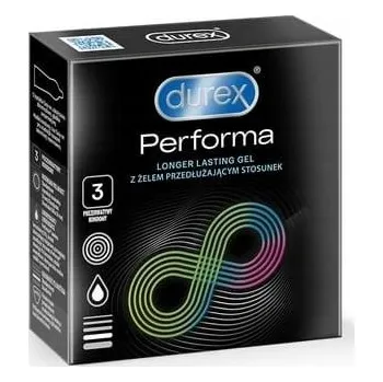 Durex Performa kondomy s gelem pro prodloužení styku, 3 kusy