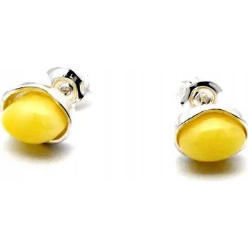 Náušnice STŘÍBRNÉ NÁUŠNICE S JANTAROM