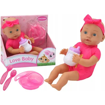 Panenka Panenka Miminko Růžové oblečení Čelenka Příslušenství pro krmení