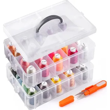 Nit Nitě na vyšívání, polyesterové vícebarevné nitě do šicího stroje, 40 ks