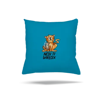 Polštář Bastard Nesu ti dáreček polštář Blue Turquoise