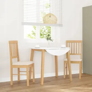 Jídelní židle Jídelní židle s polštáři 2 ks Guma z masivního dřeva