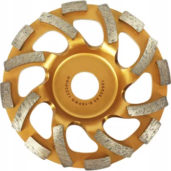 Brusný kotouč DIAMANTOVÝ KOTOUČ HRNKOVÝ KOTOUČ FRÉZA NA BROUŠENÍ BETONU 125 GOLD