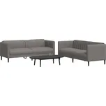 2-dílná sedací souprava šedohnědá látka