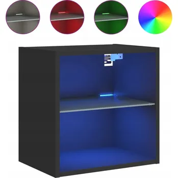 Noční stolek LED Noční Stolek Černý 40x28,5x40 cm