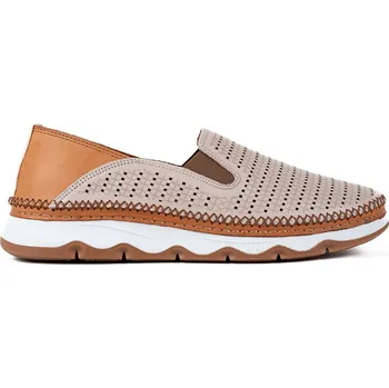 Dámské polobotky Letizia Dámské béžové slip-on polobotky s perforací Velikost: 37