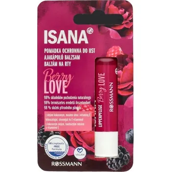 Péče o rty ISANA balzám na rty Berry Love kokos shea s vitamíny