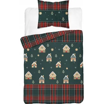Povlečení Povlečení zimní 140x200 + 1 Ks 70x80 cm vánoční 100% bavlna VZOR: 5816 B