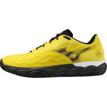 Dámská obuv Unisex tenisová obuv Mizuno WAVE ENFORCE COURT PADEL(U) / Vibrant Yellow/Black/BlackSand Velikost: 40.5/7.0