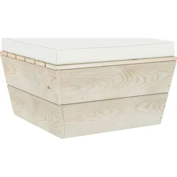 Podsedák vidaXL Poduška na nábytek z palet 60 x 60 x 6 cm krémová textil