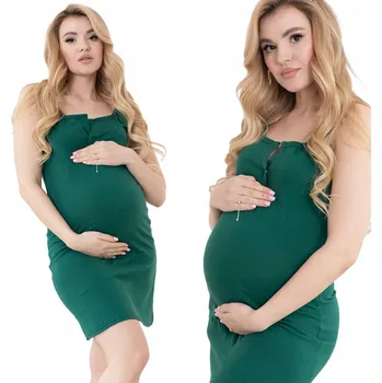 Dámská noční košile NOČNÍ noční prádlo FORMOMMY s ramínky, základní zelené, velikost M