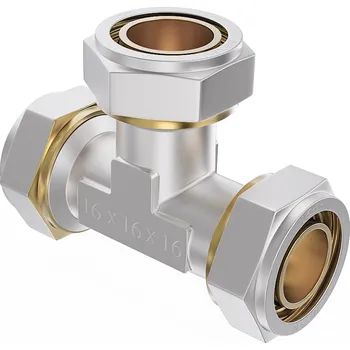 rozdělovač topení Mexen PEX-S šroubovací trojník PEX 16 x 16 x 16 - W97230-161616-00 PEX Šroubované tvarovky