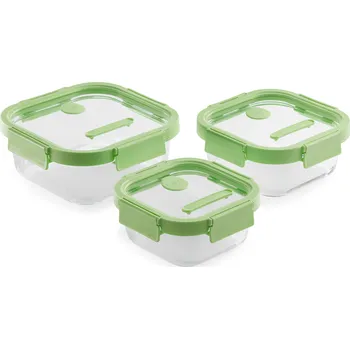 Lekue, Nádoby na potraviny Lekue čtvercové skleněné 3 ks - Formadore