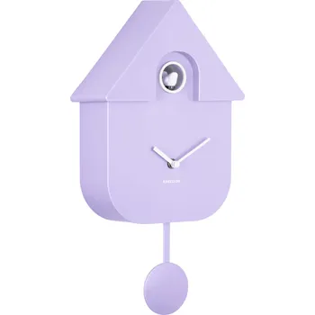 Hodiny Karlsson, Nástěnné hodiny s kukačkou Modern Cuckoo, světle fialové - Formadore