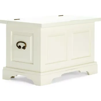 Konferenční stolek Masivní truhlice Catana z borovice a MDF, lakovaná, bílá – 80×44×50 cm
