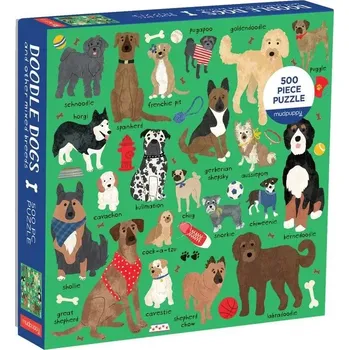 Puzzle Mudpuppy Puzzle Plemena psů 500 dílků