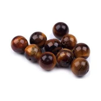 Korálek Minerální korálky Tygří oko Ø8 mm - 48 ks - tygří oko