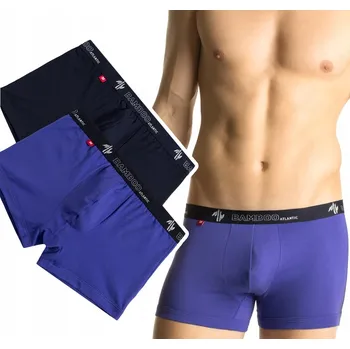 Pánské spodní prádlo Pánské boxerky Atlantic 2MH-1187 bambusové šortky 2-BALENÍ - XL