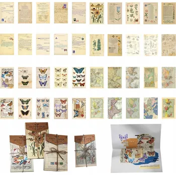 Obraz Dekorativní papír a Samolepky pro scrapbooking ve vintage stylu, 240 ks