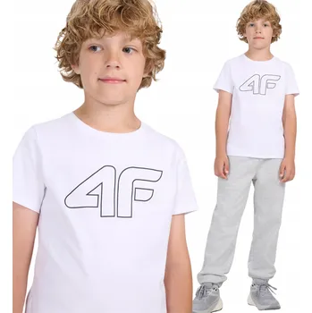 Chlapecké tričko 4F dětské tričko bílé polyester velikost 164