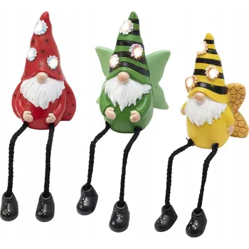 Venkovní osvětlení Solární zahradní lampa Home MX647, trpaslíci se závěsnými nohami, 3 ks teple bílých LED diod