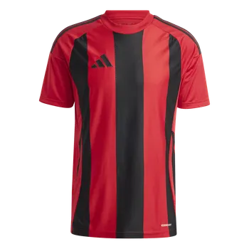 Adidas Teamsport Striped 24 krátký rukáv červená/černá UK S