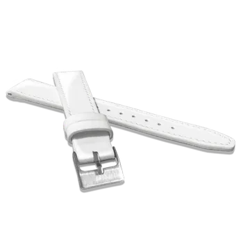 MINET Bílý kožený řemínek s vysokým leskem GLAMOUR - 22