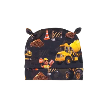 Čepička s ouškama - Šéf na stavbě Velikost: Newborn