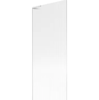 Vanová zástěna Mexen Next L vanová zástěna jednokřídlová 80 x 150 cm, pruhy, bílá - 895-080-000-03-09-20 Vanové zástěny