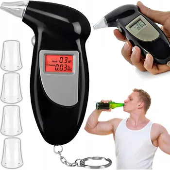 Alkohol tester Digitální alkohol tester s LCD displejem, měří promile + náustky