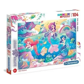 Clementoni Puzzle Supercolor Pod mořem Glitter / 104 dílků