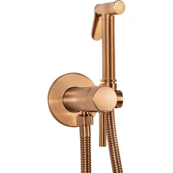 Rea Podomítková bidetová baterie LUNGO LOOP Copper Brush