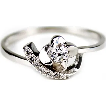 Prsten Stříbrný prsten kvítek velikost 52 F001