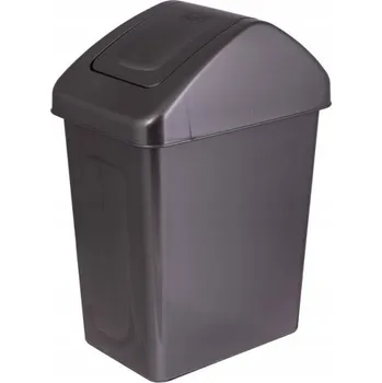 Odpadkový koš BRANQ OBDÉLNÍKOVÝ ODPADKOVÝ KOŠ 10L S VÝKYVNÝM VÍKEM ANTRACIT