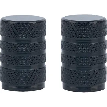 Nářadí na motocykly OXFORD hliníkové matice na ventilky - 2 kusy v sadě - barva černá (OXFORD hliníkové matice na ventilky - 2 kusy v sadě - barva černá)