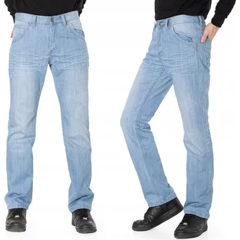 Pánské džíny 1248622662554 Modré pánské džíny na léto, rovný střih, velikost 34/32