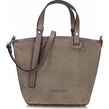 Kabelka Toscanio kabelka z pravé semišové kůže béžová