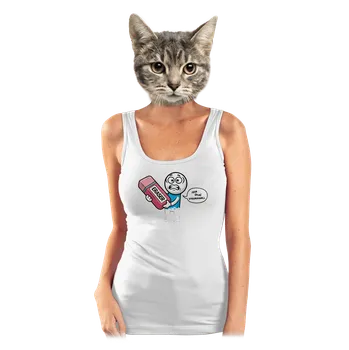 Bastard Vygumovanej dámské tílko klasické White