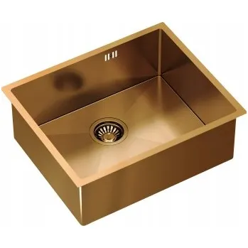 Granitový dřez Jednokomorový dřez Quadron Anthony 60 ocel bronzový