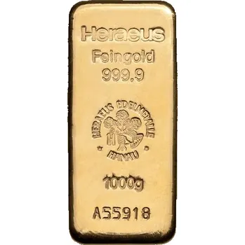 Sběratelství Argor Heraeus Zlatý slitek 1 kg