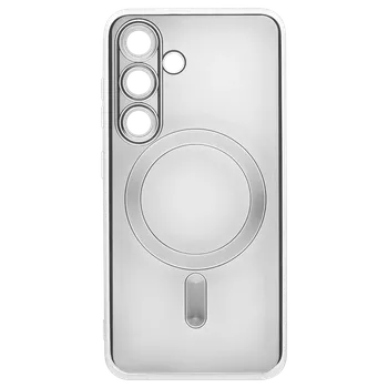 Pouzdro na mobilní telefon Kryt Magic Eye Samsung Galaxy S24 5G stříbrná