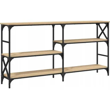 Konzolový stolek Konzolový stolek z dřevotřísky a ocelového rámu, dub Sonoma